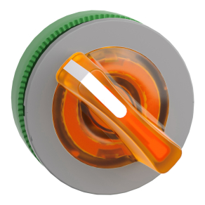   Schneider Electric Harmony XB5 - ZB5FK1453C0 - panelbe süllyesztett műanyag világító választókapcsoló fej, Ø30, 2 állású, narancs, jobbról vissza., szürke p.