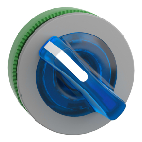   Schneider Electric Harmony XB5 - ZB5FK1463C0 - panelbe süllyesztett műanyag világító választókapcsoló fej, Ø30, 2 állású, kék, jobbról vissza., szürke perem