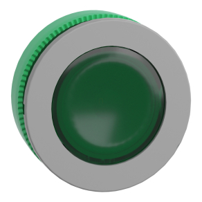  Schneider Electric Harmony XB5 - ZB5FV033C0 - panelbe süllyesztett műanyag LED jelzőlámpa fej, Ø30, zöld, szürke perem