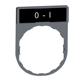   Schneider Electric Harmony XB5 - ZBY2178C0 - címketartó 30x40 mm, Ø22 készülékekhez, 8x27 mm felirati címkével, O - I, szürke