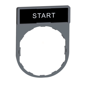   Schneider Electric Harmony XB5 - ZBY2303C0 - címketartó 30x40 mm, Ø22 készülékekhez, 8x27 mm felirati címkével, STOP, szürke perem