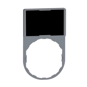 Schneider Electric Harmony XB5 - ZBY6101C0 - címketartó 30x50 mm, Ø22 készülékekhez, 18x27 mm jelöletlen felirati címkével, fekete/piros, szürke perem