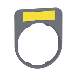   Schneider Electric Harmony XB5 - ZBYF4101C0 - címketartó, 40x50 mm, Ø30 süllyesztett készülékhez, 8x27 címkéhez, fehér/sárga, szürke perem