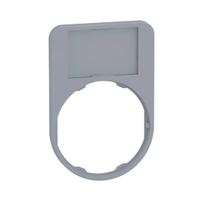 Schneider Electric Harmony XB5 - ZBYF6101C0 - címketartó, 50x60 mm, Ø30 süllyesztett készülékhez, 18x27 címkéhez, felirat nélkül, fekete/piros, szürke perem