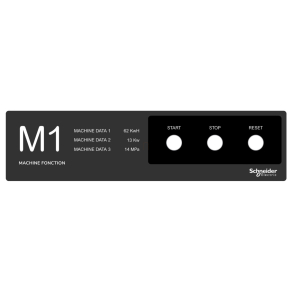   Schneider Electric Harmony XB5 - ZBYLEG401001 - kezelőpanel maszk, 400x100mm, sablon