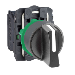   Schneider Electric Harmony XB5 - XB5AD33C0 - komplett műanyag választókapcsoló, Ø22, 3 állású, 2NO, szürke körgyűrű