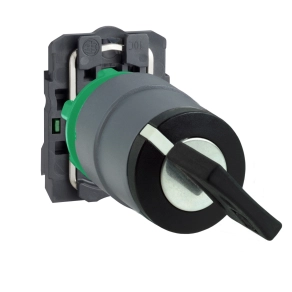 Schneider Electric Harmony XB5 - XB5AG41C0 - komplett műanyag kapcsoló, Ø22, 455 kulcsos, 2 állású, 1NO, szürke körgyűrű