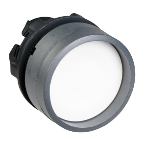   Schneider Electric Harmony XB5 - ZB5AA16C0 - műanyag nyomógomb fej, Ø22, visszatérő, mélyítet, fehér, szürke perem