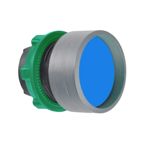   Schneider Electric Harmony XB5 - ZB5AA66C0 - műanyag nyomógomb fej, Ø22, visszatérő, mélyítet, kék, szürke perem