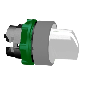 Schneider Electric Harmony XB5 - ZB5AD201C0 - műanyag választókapcsoló fej, Ø22, 2 állású, fehér, szürke perem
