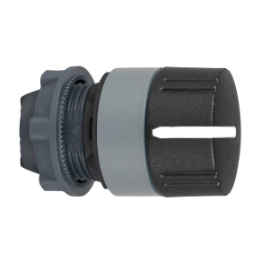   Schneider Electric Harmony XB5 - ZB5AD49C0 - műanyag választókapcsoló fej, Ø22, 2 állású, recés, visszatérő, fekete, szürke perem