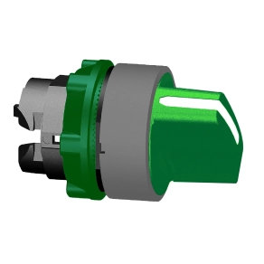 Schneider Electric Harmony XB5 - ZB5AD503C0 - műanyag választókapcsoló fej, Ø22, 3 állású középre visszatérő, zöld, szürke perem