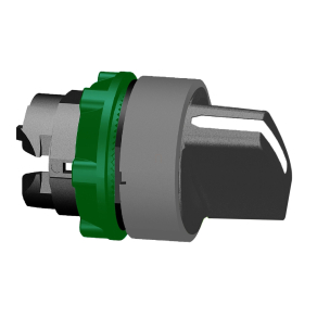   Schneider Electric Harmony XB5 - ZB5AD5C0 - műanyag választókapcsoló fej, Ø22, 3 állású középre visszatérő, fekete, szürke perem