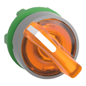   Schneider Electric Harmony XB5 - ZB5AK1253C0 - műanyag világító választókapcsoló fej, Ø22, 2 állású, narancssárga, szürke perem