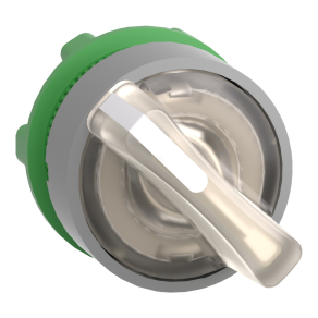   Schneider Electric Harmony XB5 - ZB5AK1413C0 - műanyag világító választókapcsoló fej, Ø22, 2 állású, fehér, jobbról visszatérő, szürke perem