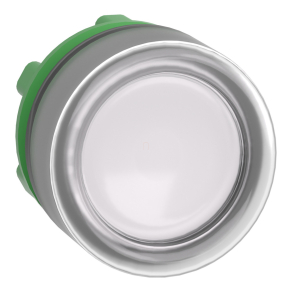   Schneider Electric Harmony XB5 - ZB5AW513C0 - műanyag világító nyomógomb fej, Ø22, visszatérő, védősapkás, beépített LED - hez, fehér, szürke perem