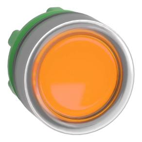   Schneider Electric Harmony XB5 - ZB5AW553C0 - műanyag világító nyomógomb fej, Ø22, visszatérő, védősapkás, beépített LED - hez, narancssárga, szürke perem