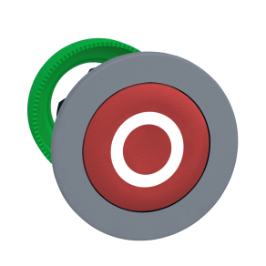   Schneider Electric Harmony XB5 - ZB5FA432C0 - panelbe süllyesztett műanyag nyomógomb fej, Ø30, piros, "O", szürke perem