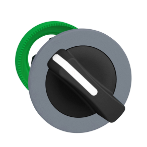   Schneider Electric Harmony XB5 - ZB5FD2C0 - panelbe süllyesztett műanyag választókapcsoló fej, Ø30, 2 állású, fekete, szürke perem