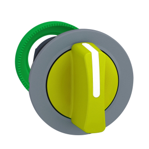   Schneider Electric Harmony XB5 - ZB5FD305C0 - panelbe süllyesztett műanyag választókapcsoló fej, Ø30, 3 állású, sárga, szürke perem