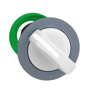   Schneider Electric Harmony XB5 - ZB5FD401C0 - panelbe süllyesztett műanyag választókapcsoló fej, Ø30, 2 állású visszatérő, fehér, szürke perem