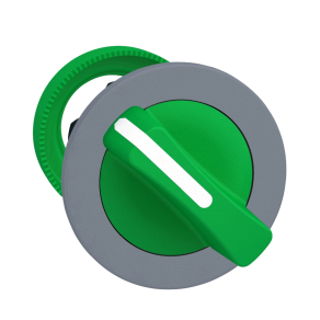   Schneider Electric Harmony XB5 - ZB5FD403C0 - panelbe süllyesztett műanyag választókapcsoló fej, Ø30, 2 állású visszatérő, zöld, szürke perem