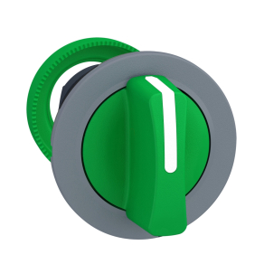   Schneider Electric Harmony XB5 - ZB5FD503C0 - panelbe süllyesztett műanyag választókapcsoló fej, Ø30, 3 állású középre visszatérő, zöld, szürke perem