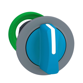   Schneider Electric Harmony XB5 - ZB5FD506C0 - panelbe süllyesztett műanyag választókapcsoló fej, Ø30, 3 állású középre visszatérő, kék, szürke perem