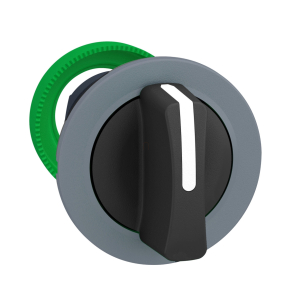   Schneider Electric Harmony XB5 - ZB5FD5C0 - panelbe süllyesztett műanyag választókapcsoló fej, Ø30, 3 áll. középre visszatérő, fekete, szürke perem