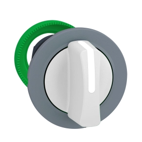 Schneider Electric Harmony XB5 - ZB5FD701C0 - panelbe süllyesztett műanyag kapcsoló fej, Ø30, 3 állású balról középre visszatérő, fehér, szürke perem
