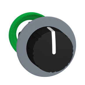   Schneider Electric Harmony XB5 - ZB5FD89C0 - panelbe süllyesztett műanyag kapcsoló fej, Ø30, 3 állású jobbról középre visszatérő, fekete, szürke perem