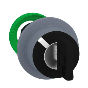   Schneider Electric Harmony XB5 - ZB5FG2C0 - panelbe süllyesztett műanyag választókapcsoló fej, Ø30, 455 kulcsos, 2 állású, szürke perem