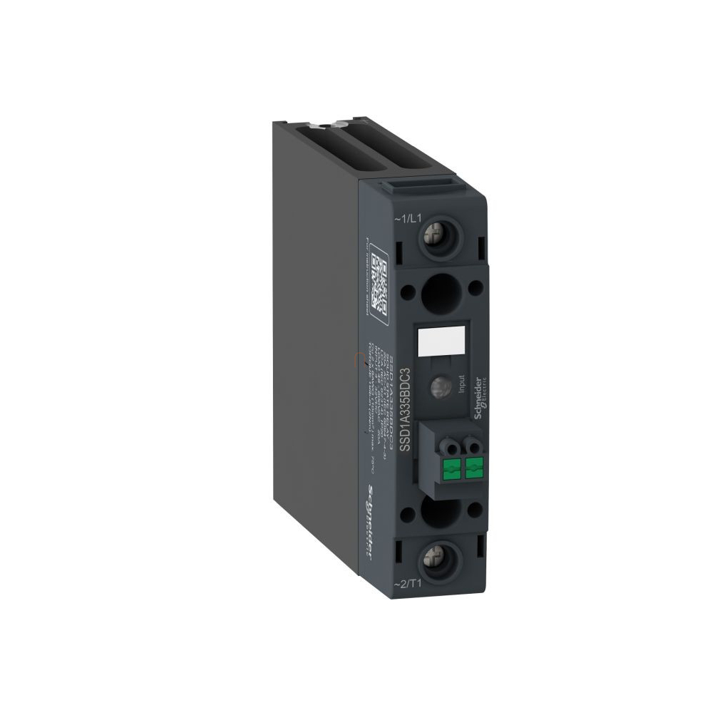 Harmony SSD szilárdtestrelé, DIN sínre szerelhető, 1 fázisú, kimenet: 68…600VAC, 20 A, vezérlőfeszültség: 4…32 VDC SSD1A320BDC3 Schneider