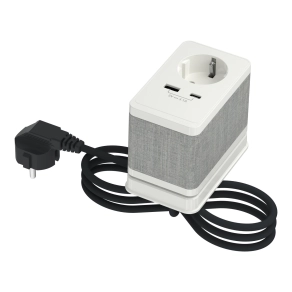 Schneider Electric Unica System+ INS44050 - Asztali csatlakozó, 2P+F / USB A+C, fehér - szürke
