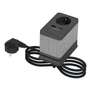 Schneider Electric Unica System+ INS44051 - Asztali csatlakozó, 2P+F / USB A+C, antracit - szürke