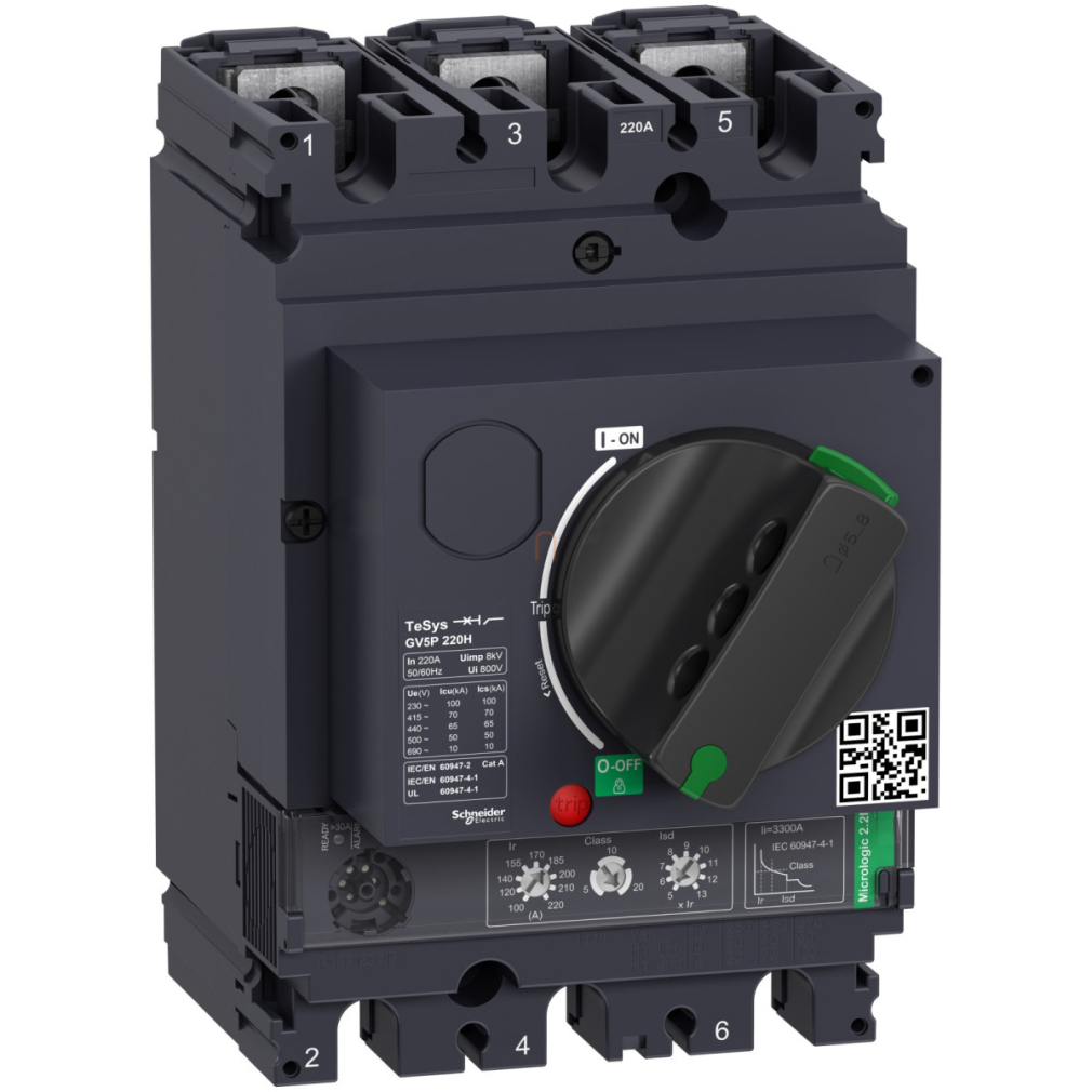 GV5P220H 3P 70kA Motor megszakító Schneider