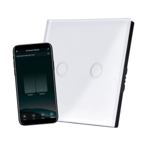   COMMEL 265-502 WiFi-s okos kapcsoló 2 csatornás érintős, 100 / 800W 2,4GHz