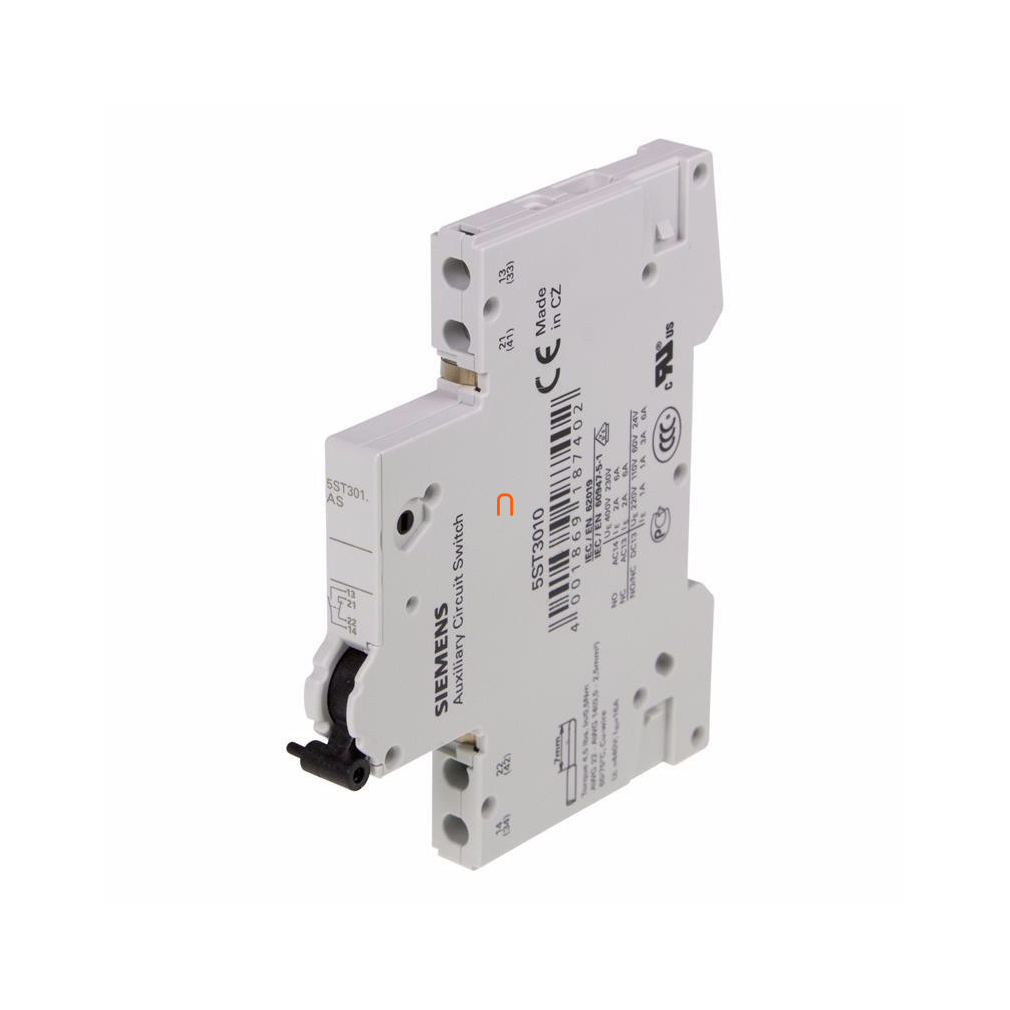 Siemens 5ST3010 segédérintkező, 1NO+1NC, 70mm