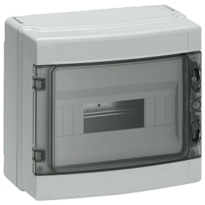   Siemens 8GB1371-1 falon kívüli elosztó, füstszínű ajtó, 1x8M, IP65, SIMBOX WP