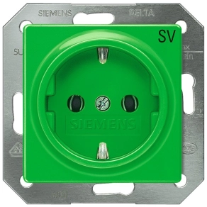   Siemens 5UB1910 dugalj (GYV) biztonsági zsalus, SV felirat, zöld (RAL6018), DELTA i-system