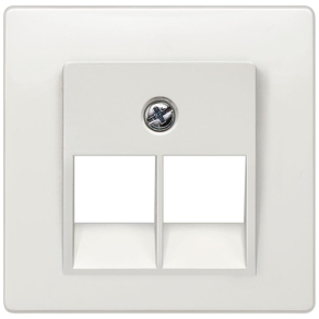   Siemens 5TG1211 2xRJ45 cat.3. fedlap, Ackermann-hez, titánfehér (RAL9010), DELTA i-system