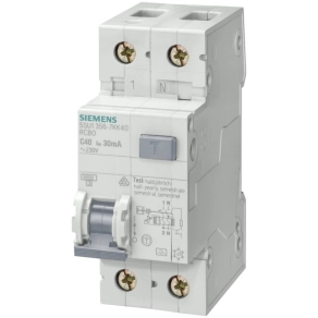   Siemens 5SU1353-7KK13 áramvédős kismegszakító, 2A, 13A, 4,5kA, 30mA, A típus