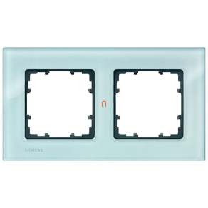   Siemens 5TG1202, 2-es keret, üveg, kristályzöld, DELTA miro