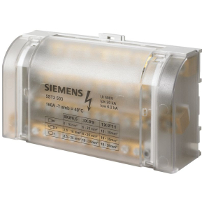   Siemens 5ST2503 elosztóblokk 4P 160A, be: 1x10-35mm2, ki: 3x6-25mm2, 8x2,5-16mm2
