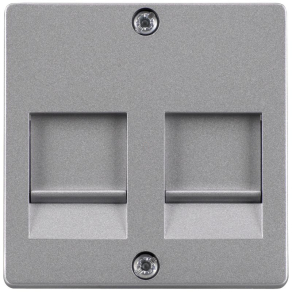   Siemens 5TG2124 reteszelhető fedőlap modular jack alaplaphoz, alumínium (RAL9006), DELTA i-system