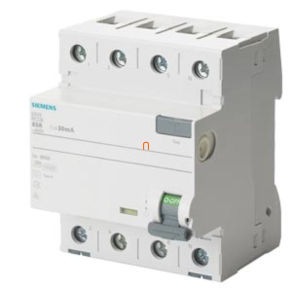 Siemens 5SV3342-6 FI-relé 25A 4P 30mA, A típus