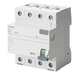 Siemens 5SV3346-6 FI-relé 63A 4P 30mA, A típus