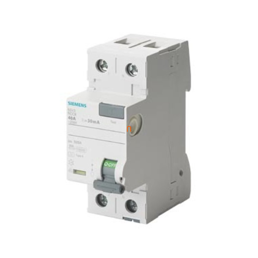 Siemens 5SV3314-6 FI-relé 40A 2P 30mA, A típus