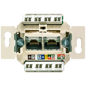 Siemens 5TG2027-2 2xRJ45 Cat.6a UTP aljzat, DELTA i-system