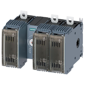   Siemens 3KF2312-0MF11 biztosítós szakaszolókapcsoló 3P 125A, NH-00/000, mellső hajtás, kar nélkül, lapos csatlakozó
